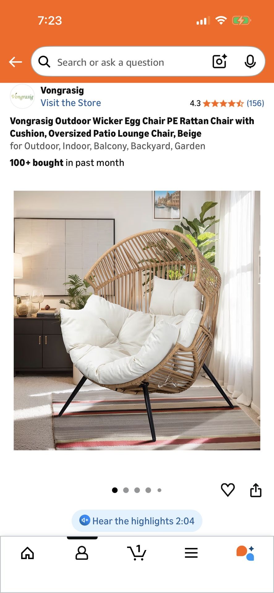 New In box Boho Chair