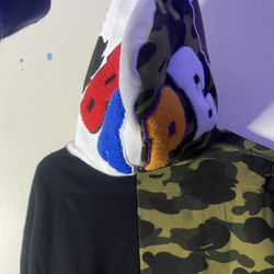 BAPE 1st Camo Ape Panda Half Full Zip Hoodie