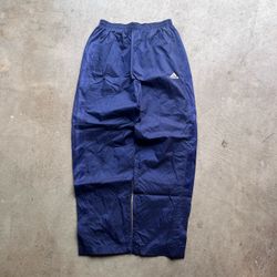 Vintage Y2K Adidas Navy Baggy Wide-Leg Track Pants