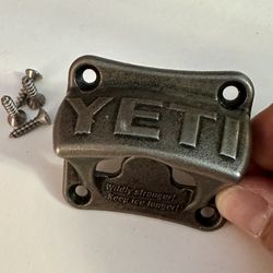 YETI Wall Mount Bottle Opener – Heavy-Duty Cast Stainless (Used, Great Condition)