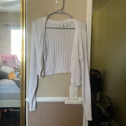 White Hollister Cardigan