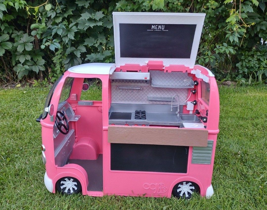 Our Generation Pink Grill to Go Food Truck & Accessories - Sounds/Lights