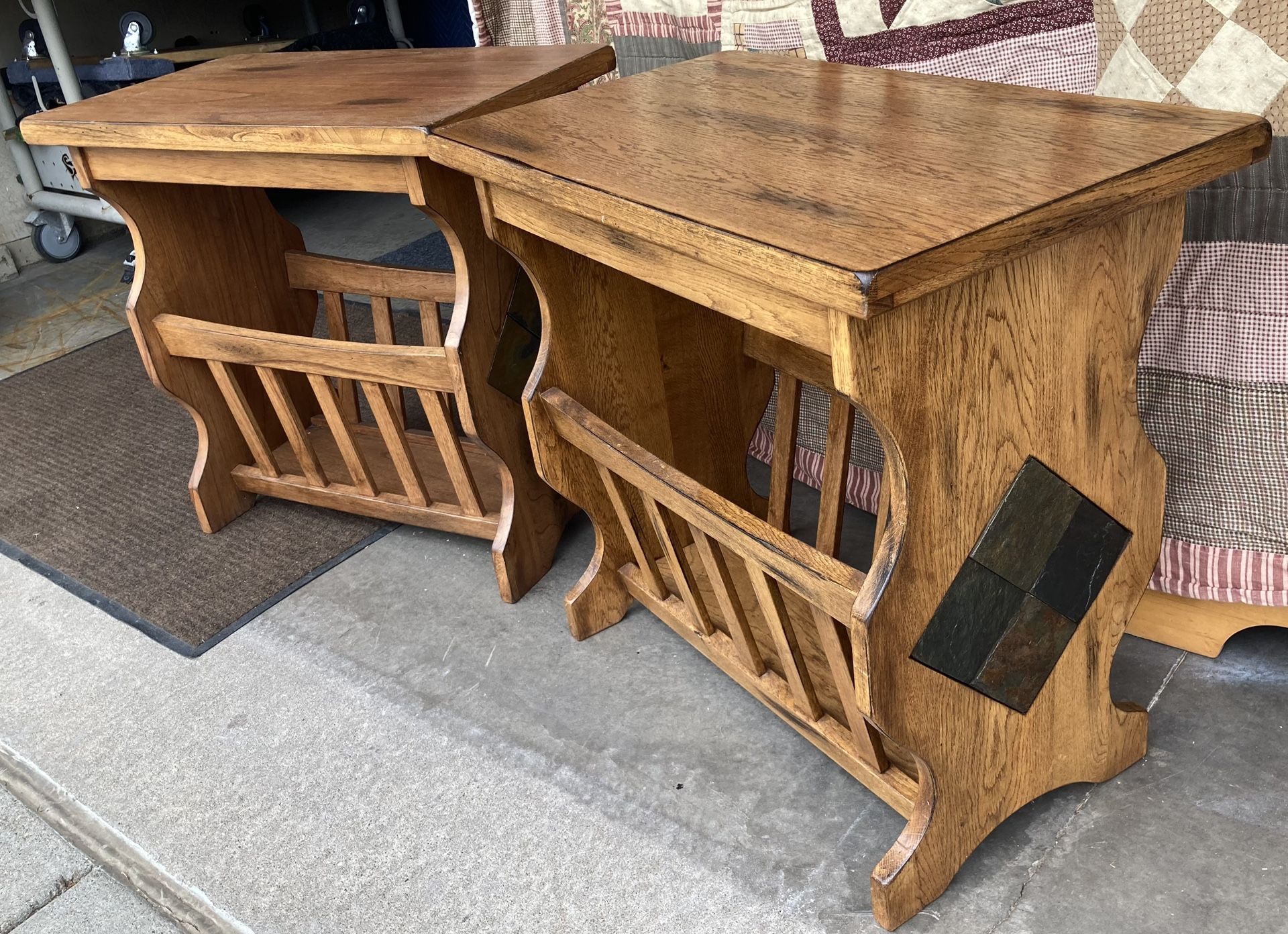 Pair of Wood Chairside End Table By Sunny Designs, Sedona Collection