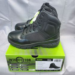 Interceptor Guard 6" Tactical Boots Leather Zipper black