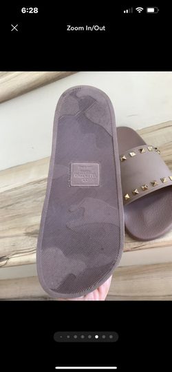 Valentino Rockstud Rubber Pool Slides Sandals Size 41 for Sale in