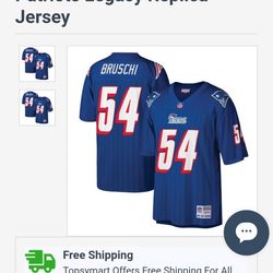 New England Patriots Tedy Bruschi Mitchell & Ness Royal Legacy Replica Player Jersey