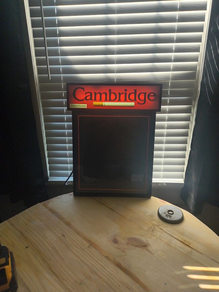 Vintage Cambridge Menu Board
