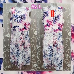 NEW WOMENS BEAUTIFUL LACEY FLORAL DRESS SIZE L 
