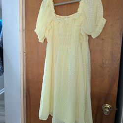 Cottage Court "Indigo Rose" Yellow Dress