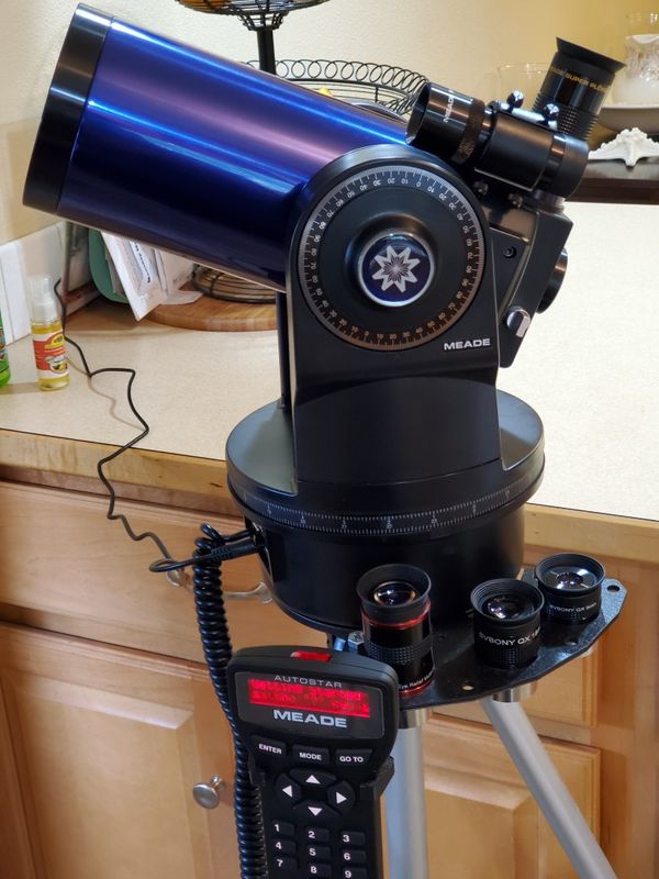 Meade etx90ec goto telescope with extras! for Sale in Battle Ground