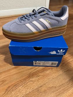 Brand New adidas Gazelle Bold Platform Sneakers - Silver Violet/Pink - Women's 7.5 / Kids 6Y