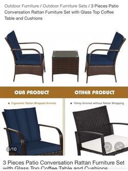 3 Piece Patio Set