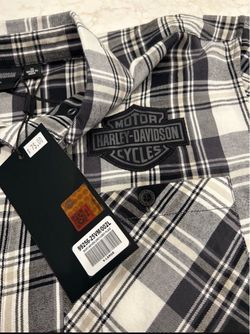 Brand new Harley-Davidson Grey Plaid Woven Shirt XL