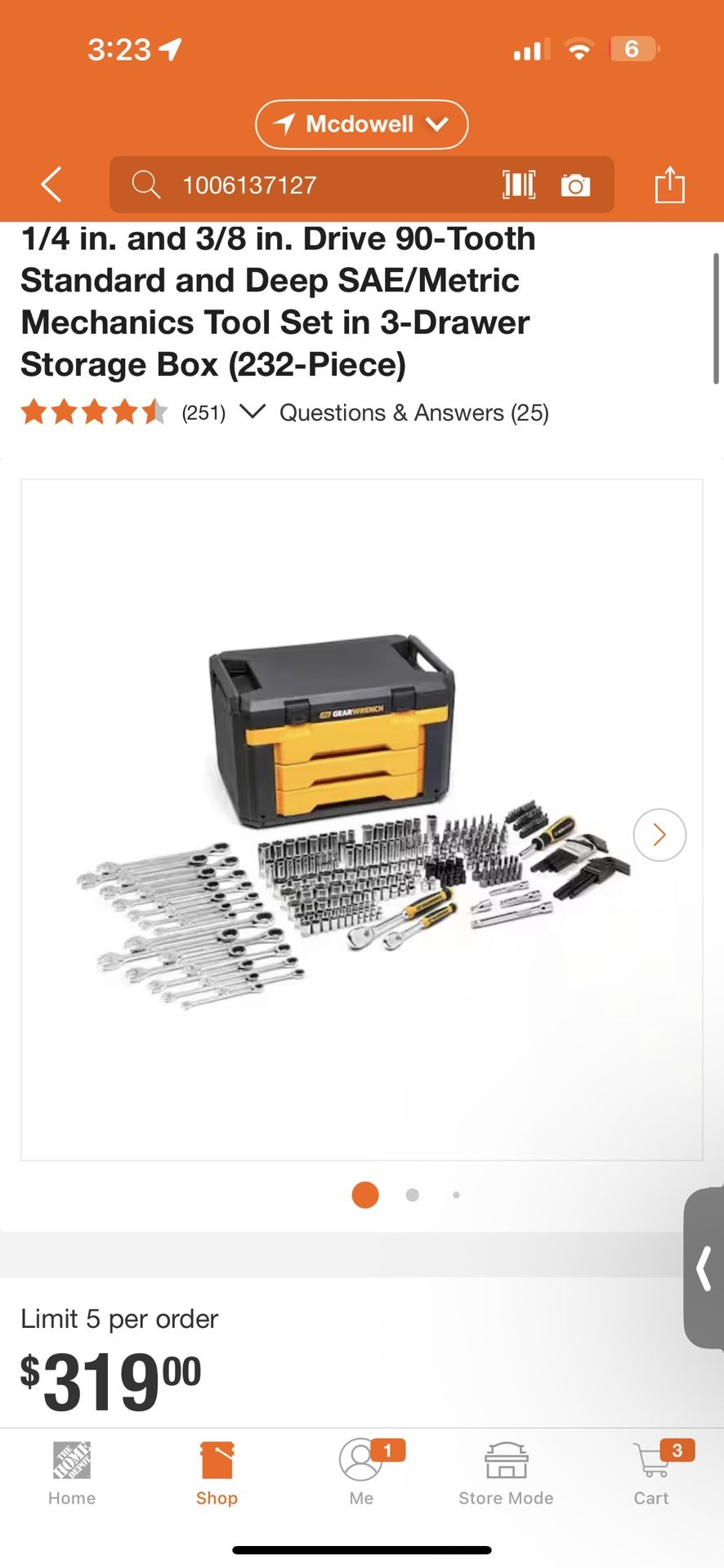 GEARWRENCH 1/4 in. and 3/8 in. Drive 90-Tooth Standard and Deep SAE/Metric Mechanics Tool Set in 3-D