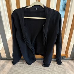 Lands End Black Cardigan 