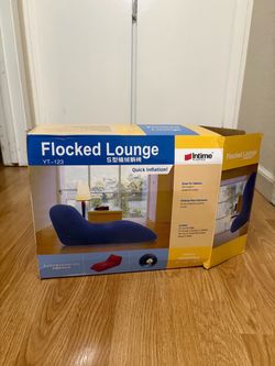 Indoor Inflatable Flocked Lounge Chair - Blue