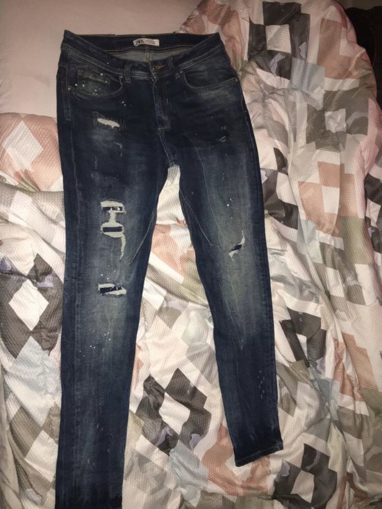 Zara Men Patch Jeans Size 31