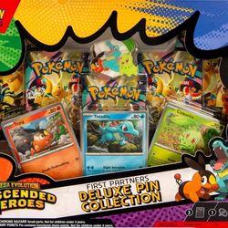 Pokemon Ascended Heroes First Partners Deluxe Pin Collection