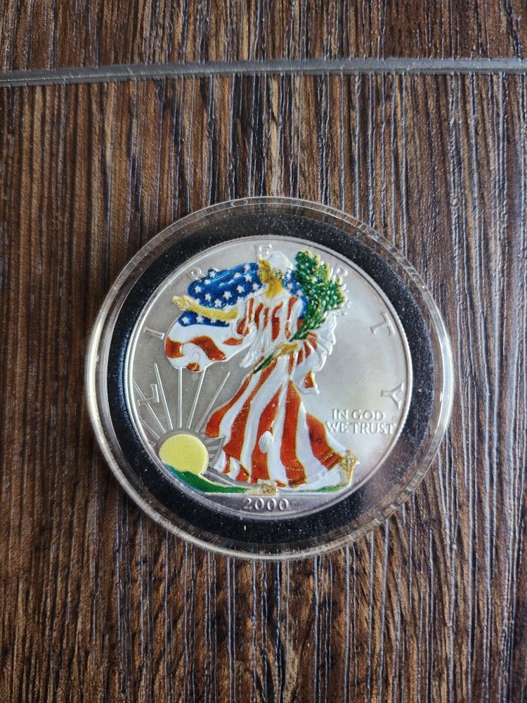 Colorized American Silver Eagle