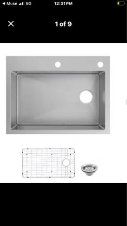 30 in. Drop-In Single Bowl 18 Gauge Stainless Steel Kitchen Sink