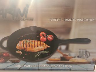 Parini 10 inch cast iron grill pan

