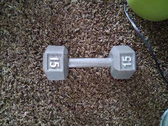 Dumbell 15lbs single $10.