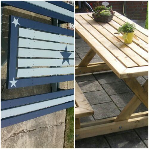 Custom picnic table