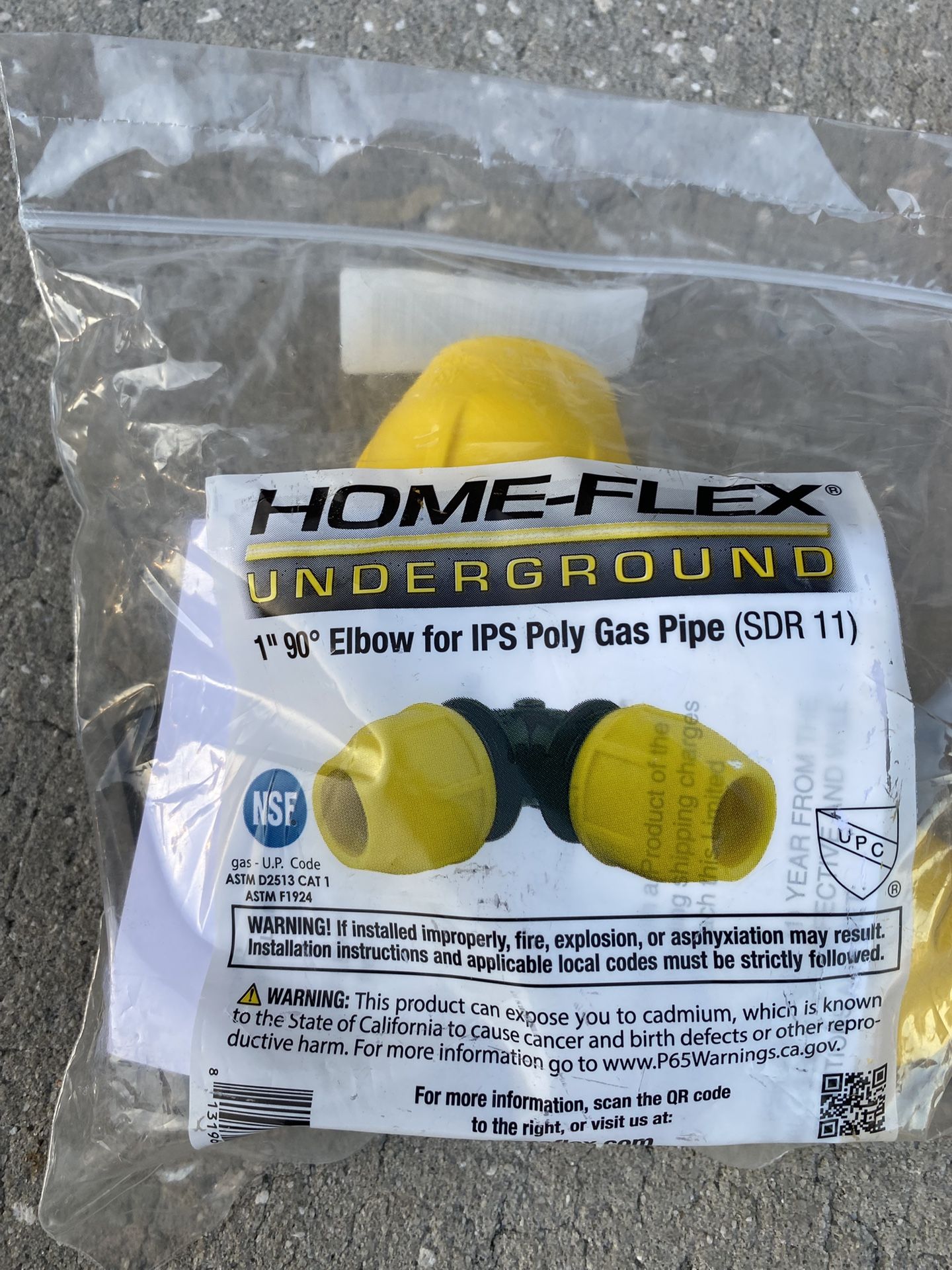 Gas pipe 90 degree elbow & gas ball valve 1” new