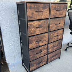 Tall dresser for bedroom with 10 drawers