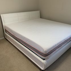 KING bedframe $165 add $75 for mattress