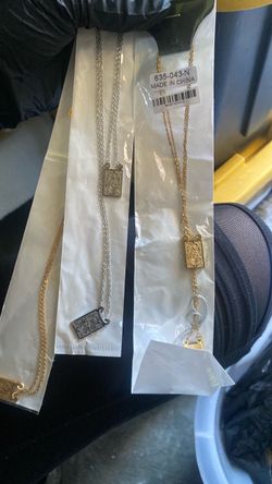 Rectangle Pendant Chain Necklaces – Set of 2