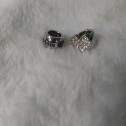 Bracelet Charms 💓 And Round Spade Mom Sliding Charm's