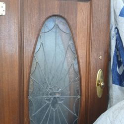 Hard Wood Double Doors Very Nice