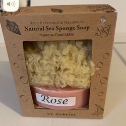Brand, new Natural,sea sponge, and soap in box