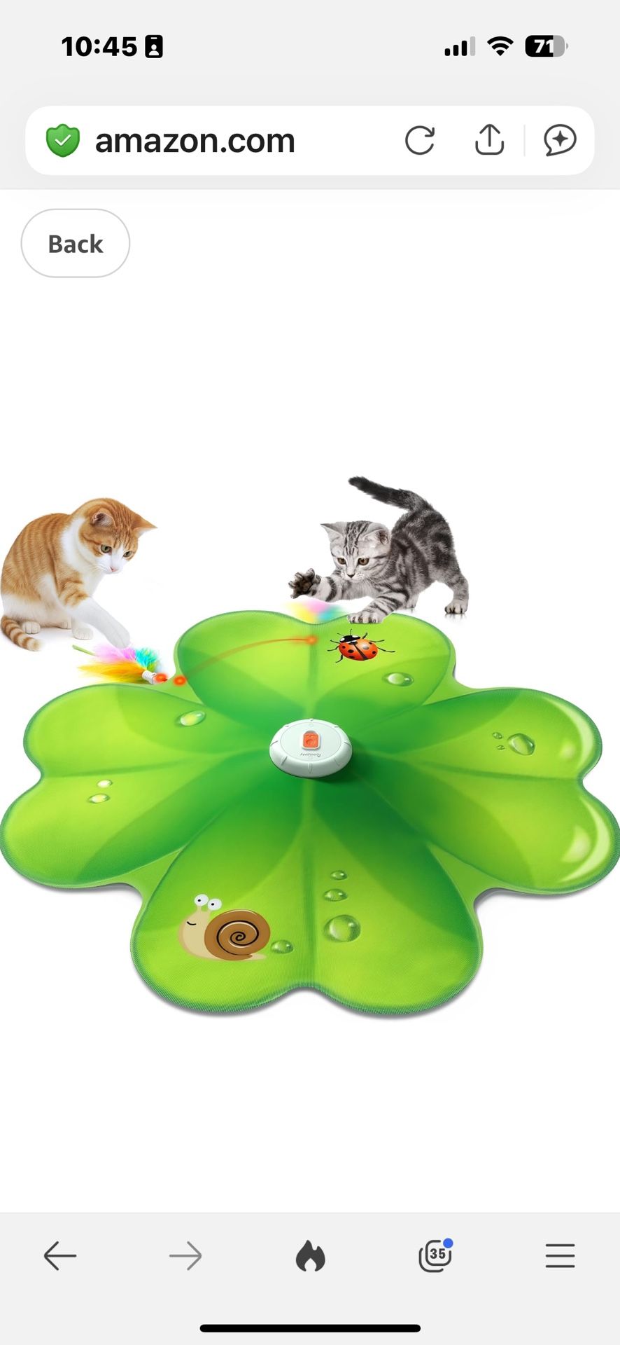 Interactive Cat Toy, Movable LED Red Dot, Hide and Seek Cat Toys, Moving Concealed Feathers, Rechargeable Exercise Toys for Indoor Cats, Bored Adult C