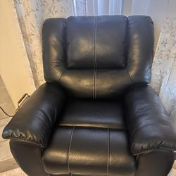 Black leather Rocking Recliner