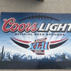 Metal, Coors light sign