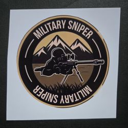 DECAL MILITARY SNIPER 4" 