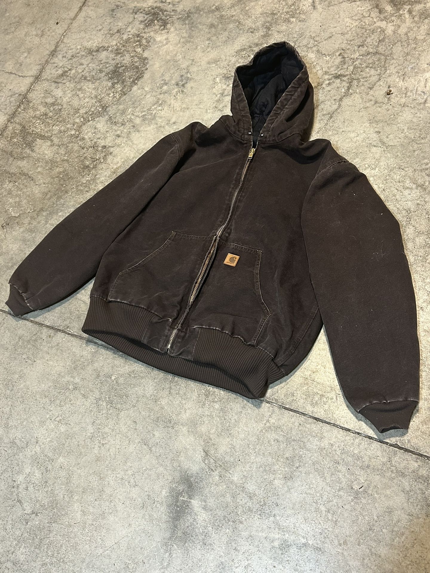 Vintage Brown Hooded Carhartt Jacket