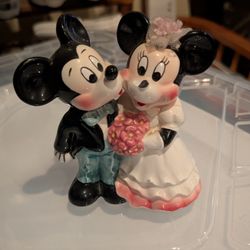 Vintage Disney Japan Mickey And Minnie Cake Topper