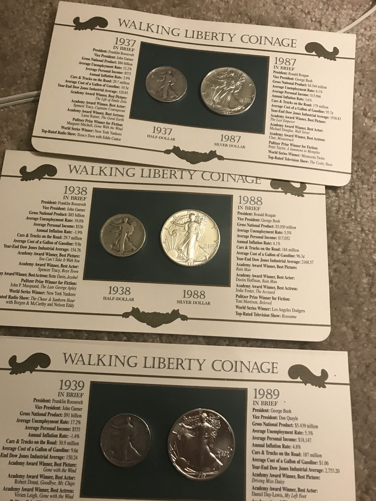 Walking liberty coinage collection