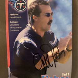 Jeff Fisher Autograph Tennessee Titans