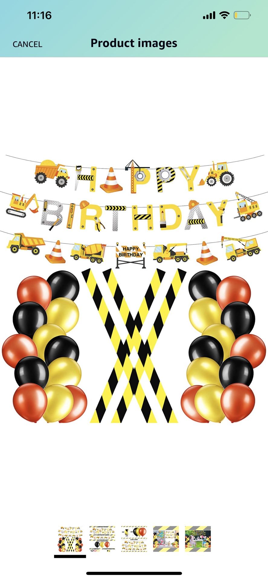 31 Pieces Construction Birthday Party Supplies Dump Truck Party Decorations 