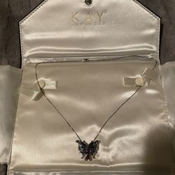 Butterfly necklace Amethyst