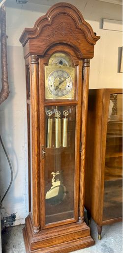 Howard Miller Solid Oak Grandfather Clock