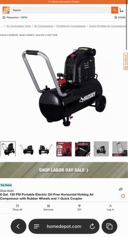 Portable Air Compressor with Dual Gauges