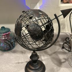 Vintage metal cork globe