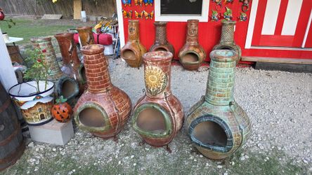 Clay Chimenea, Chimeny, Chiminea, Fire Pit, Clay Pit, Chimenea 