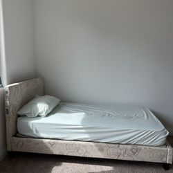 Twin Bed + Mattress + Speaker Headboard