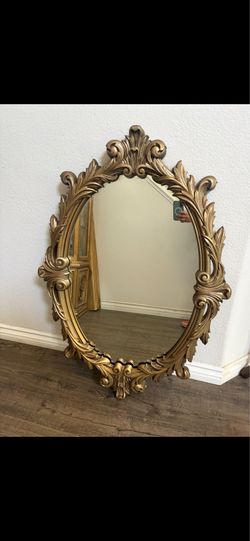 Large Gold Ornate Baroque Wall Mirror